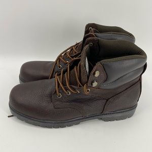 KINGSHOW Men's 1366 Water Resistant Premium Boots M 1366 Brown.  Size US 12, Uk